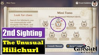 2nd Sighting Mimi Tomo Event  The Unusual Hilichurl Complete Guide  Genshin Impact [upl. by Haduj]