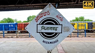 NZB Nizamabad Railway Station From Train Video in 4K Ultra HD [upl. by Murtagh]