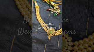 Beads necklace gold reels shorts viralvideo beads lightweight justsoujanya [upl. by Aihtak374]