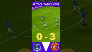 EVERTON 0  3 MANCHESTER UNITED PREMIER LEAGUE 202324shorts [upl. by Kcid]