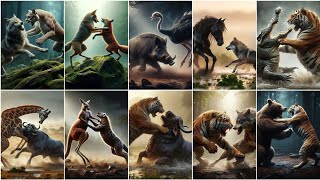 ANIMALS FIGHT SHOWDOWN part 2 WHICH IS YOUR FAV0URITE ANIMAL🐅 [upl. by Aneeg380]