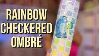 How To Make Your Own Glitter Checked Ombré Tumbler [upl. by Ilse]