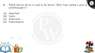 Which literary device is used in the phrase quotPeter Piper picked a peck of pickled peppersquot [upl. by Naida]