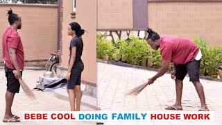 Bebe Cool Joins Wife Zuena And Daughter To Do House Work [upl. by Airebma]