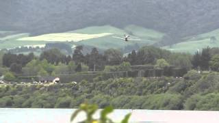 P51D Mustang High Speed Low Pass  Lake Karapiro [upl. by Friedberg]