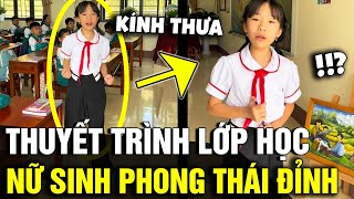 Thuyết trình VỀ LỚP HỌC của mình nữ sinh lớp 5 GÂY ẤN TƯỢNG vì phong thái đỉnh  Tin Nhanh 3 Phút [upl. by Nemrac]