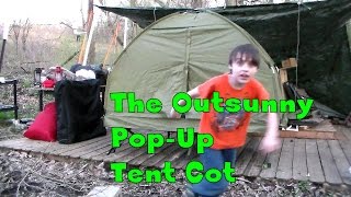 Product Review  The Outsunny PopUp Tent Cot [upl. by Hildegaard]