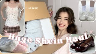 huge shein try on haul ♥ feminine  coquette style [upl. by Chilson]