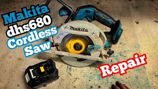 How to fix a Makita DHS680 cordless skil saw with an intermittent fault wont always turn on [upl. by Mcloughlin]