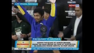 Manny Pacquiao and Adrian Broner greeted by fans [upl. by Zelikow876]