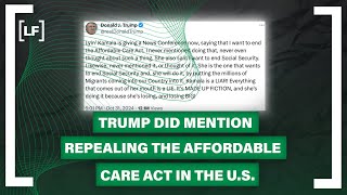 Donald Trump has frequently mentioned repealing the Affordable Care Act [upl. by Sumerlin]