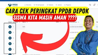 CARA CEK PERINGKAT PPDB KOTA DEPOK [upl. by Joy658]