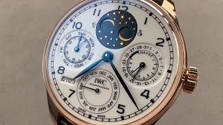 IWC Portugieser Perpetual Calendar Edition quot150 Yearsquot IW503405 IWC Watch Review [upl. by Erreid]