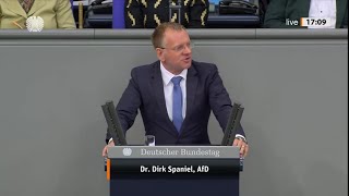 AKTUELL  REDE DIRK SPANIEL  AFD  AM 11SEPTEMBER IM DEUTSCHEN BUNDESTAG IN BERLIN [upl. by Ylram]