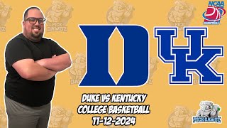 Kentucky vs Duke 111224 Free College Basketball Picks and Predictions  NCAAB Pick [upl. by Medina]