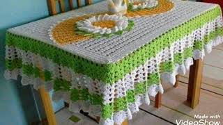 Hand Crochet Table Cloth designHand made design [upl. by Yeldua]