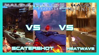 Halo 4 to Halo Infinite ScattershotHeatwave Comparison [upl. by Ekle]