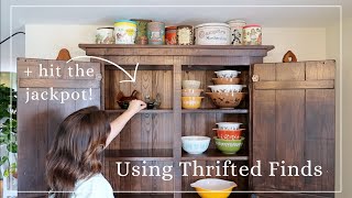 How I Use Thrifted Home Decor  Thrift With Me  Hit The JACKPOT 🐔 [upl. by Merfe]