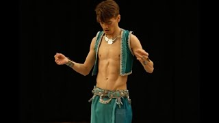 Moves Like JaggerEgyptian Style  Male Belly Dancer Kamran of USA [upl. by Senilec197]