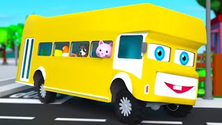 In The Bus  Wheels On The Bus  Nursery Rhymes amp Bus Songs Collection for Kids USA [upl. by Tnilc]