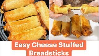 Wow 5 minutes Easy Air Fryer Cheese Stuffed Breadsticks yummy [upl. by Woolley787]