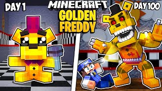 I Survived 100 Days as GOLDEN FREDDY in Minecraft [upl. by Amos]