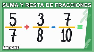 Suma de fracciones con diferente denominador  Mínimo Común Múltiplo o mcm [upl. by Tristram]