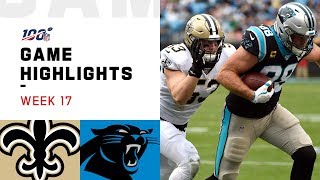 Saints vs Panthers Week 17 Highlights  NFL 2019 [upl. by Rafter]