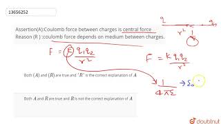 AssertionACoulomb force between charges is central force Reason R  coulomb force [upl. by Eirena868]