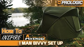 Prologic Inspire amp Avenger 1 Man Bivvies How To Set Up  Carp Fishing [upl. by Ahseihs540]