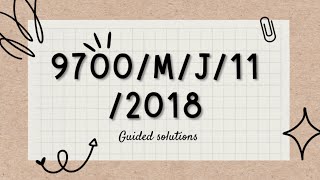 970011MJ2018guided solution for as biology [upl. by Tabshey]