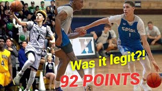 Former D1 Basketball Player Reacts to LAMELO BALL 92 POINT GAME FULL HIGHLIGHTS 41 IN THE 4TH [upl. by Aenotna]