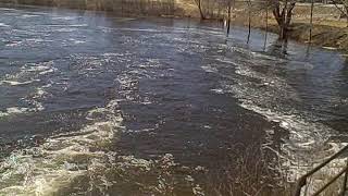 Keene NH Ashuelot River Park Big Water Fall 2 [upl. by Ihcur531]