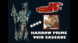 Boom Headshot  Harrow Prime lvl9999 Void Cascade Build  Warframe [upl. by Matthei]