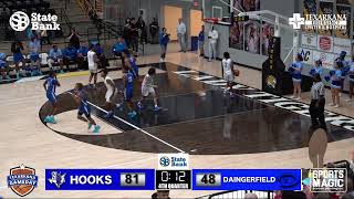 Hooks vs Daingerfield Boys Area Round Playoff Basketball [upl. by Shirleen]