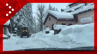 Neve a Madesimo il camera car lungo le strade innevate del paese [upl. by Muns225]