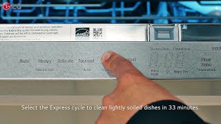 LG SIGNATURE Dishwasher  Cycles and Settings [upl. by Froemming429]