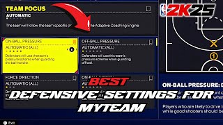 BEST DEFENSIVE SETTING FOR NBA 2K25 MYTEAM [upl. by Ardis]