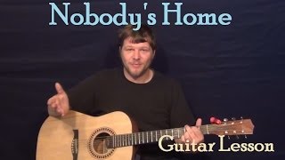 Nobodys Home Avril Lavigne Easy Guitar Lesson How to Play Tutorial Capo 1st [upl. by Worsham994]