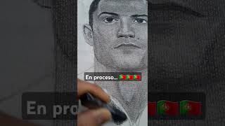 En proceso 🇵🇹 by AbellaDibuja shorts short shortvideo cr7 cristiano art futbol [upl. by Elyrpa]