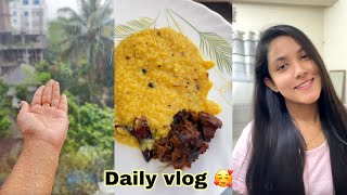 একটা বৃষ্টি মুখর দিন সেই সাথে খিচুরী…আহা 🌧️🍛😋🔺Daily Vlog 💁🏻‍♀️ Elma Nur [upl. by Abisha561]