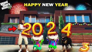 GTA 5  Franklin Shinchan amp Pinchan Celebrate New Year 2024 GTA 5 [upl. by Melloney]