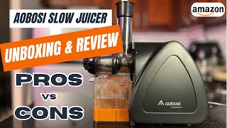 AOBOSI Masticating Cold Press Juicer Review amp Unboxing in under 2 minutes  Amazoncom [upl. by Naitsirk78]