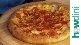 Pizza Recipe  How to make stuffed crust pizza [upl. by Dorothy]