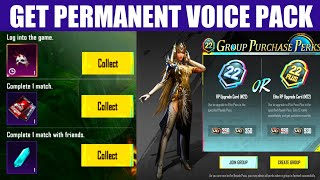 GET PERMANENT FUNNY VOICE PACK IN PUBG MOBILE😍  100 UC DISCOUNT IN M22 ROYAL PASS 🔥 [upl. by Idnil]