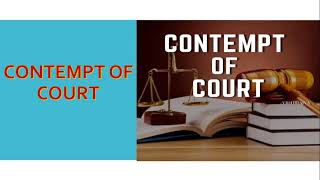 CONTEMPT OF COURTநீதிமன்ற அவமதிப்பு Full Explanation in Tamil தமிழ் [upl. by Nob258]