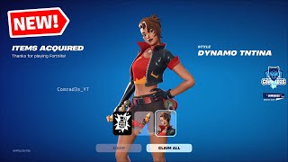 How to get Dynamo TnTina Skin and her Pickaxe in Fortnite [upl. by Pia]