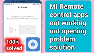 Mi Remote control apps not working or not opening problem solvefix mi remote control not connecting [upl. by Sugirdor163]