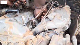 Leaked Injector Nozzle Fixing How to Start Minibus Diesel Engine [upl. by Riada]