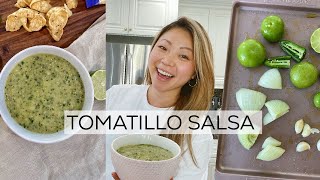 Homemade Tomatillo Salsa  Quick amp Easy Appetizer  Only 7 Ingredients [upl. by Wachter]